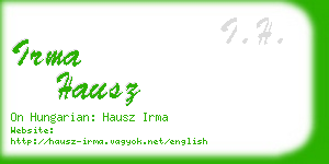 irma hausz business card